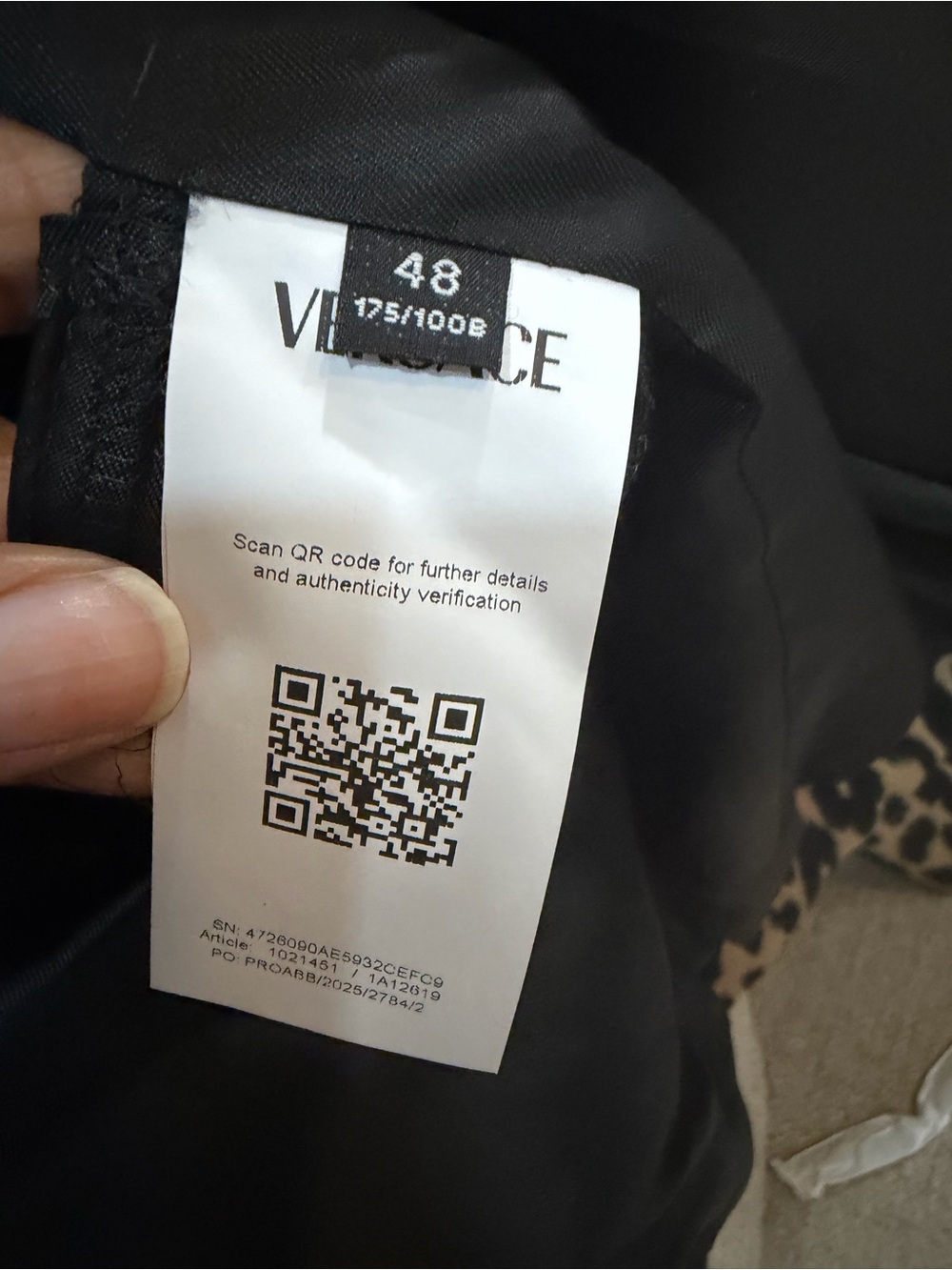 Versace Leopard Print Double-Breasted Jacket - Tan & Black with Gold Buttons - Picture 3 of 10